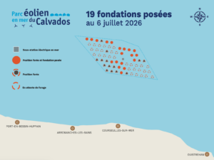 chantier parc éolien en mer calvados