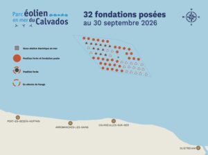 Le chantier du Parc éolien en mer du Calvaods avance selon le calendrier prévu